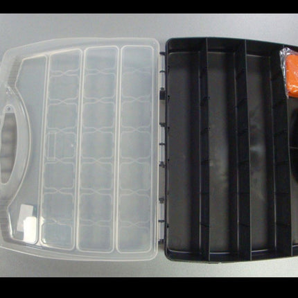 Organiser 320mm 22 Section With Interchangeable Dividers And Clear Lid - Toolzone KDPTB090