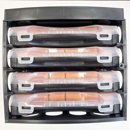 Organiser Set 4 Tray Poly With Removable Inner Compartments - Toolzone KDPTB098