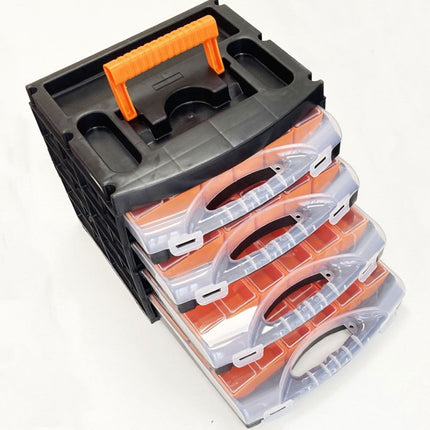 Organiser Set 4 Tray Poly With Removable Inner Compartments - Toolzone KDPTB098