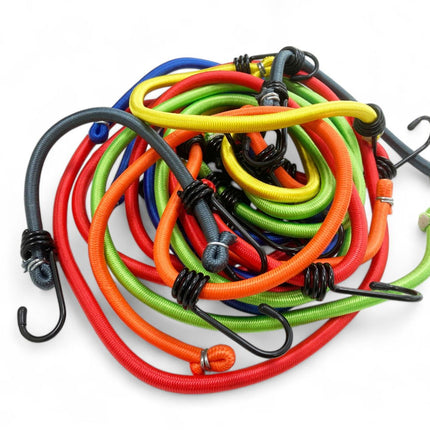 BUNGEE SET 12PC ASSORTED 8mm 300mm 450mm 600mm 750mm 900mm 1300mm - TOOLZONE KDPTD007