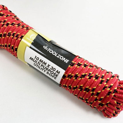 Multipurpose Utility Rope 10mm x 30m 70kg Capacity - Toolzone KDPTD051
