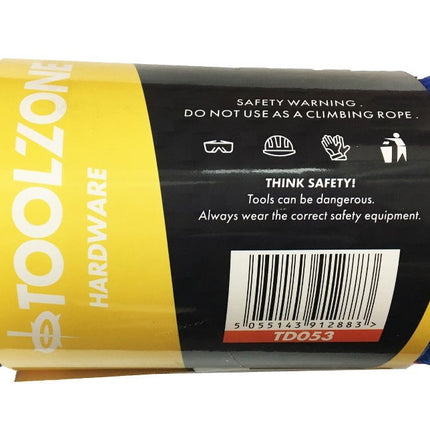 Multipurpose Utility Rope 12mm x 30m 70kg Capacity - Toolzone KDPTD053