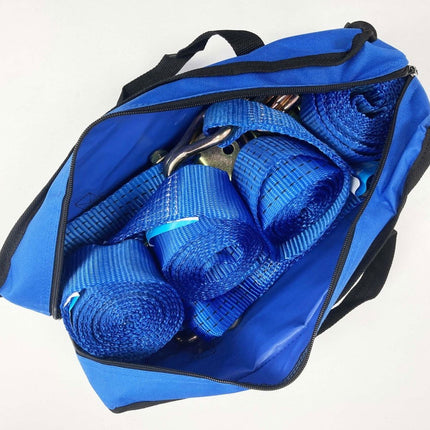 Car Transporter Set 16PC Includes Ratchet Tie Downs And Choker Straps - Toolzone KDPTD068