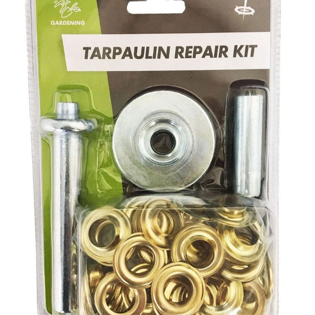Tarpaulin Repair Kit With 13.5mm Punch And Grommets - Toolzone KDPTL022
