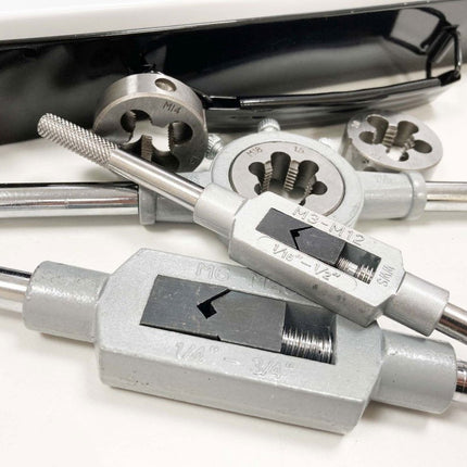 Tap And Die Set 110 Piece Alloy Steel With Wrenches - Toolzone KDPTP096