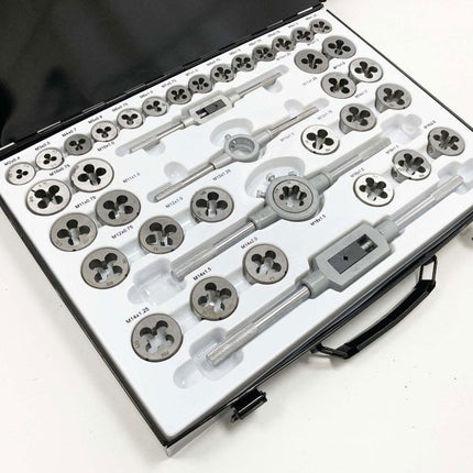 Tap And Die Set 110 Piece Alloy Steel With Wrenches - Toolzone KDPTP096