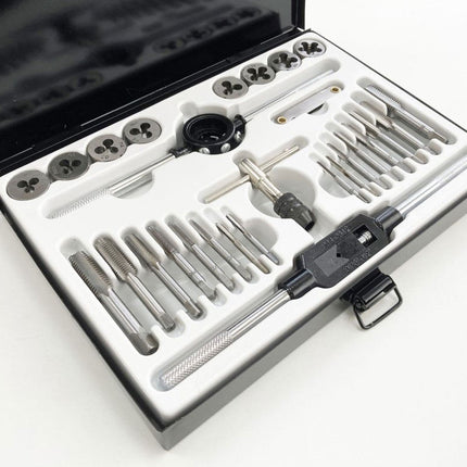 Tap And Die Set Metric 28 Piece Alloy Steel With Wrenches - Toolzone KDPTP099