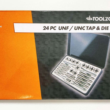 Tap And Die Set Unf/unc 24 Piece Alloy Steel With Wrenches - Toolzone KDPTP103