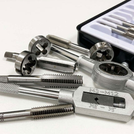 Tap And Die Set Unf/unc 24 Piece Alloy Steel With Wrenches - Toolzone KDPTP103