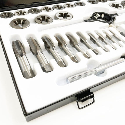 Tap And Die Set Metric 45 Piece Large Tungsten Alloy Steel - Toolzone KDPTP106