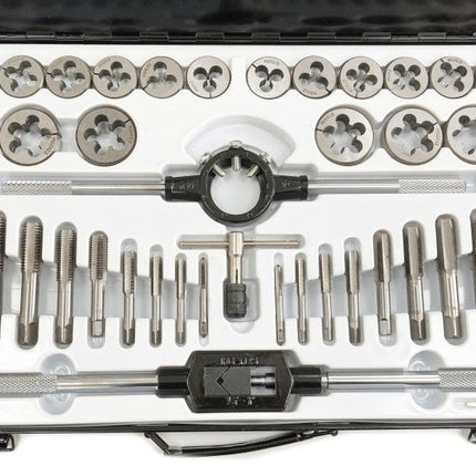 Tap And Die Set Metric 45 Piece Large Tungsten Alloy Steel - Toolzone KDPTP106