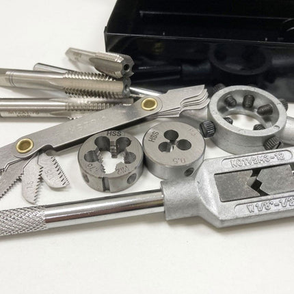 Tap And Die Set Metric 32 Piece Hss With Wrenches - Toolzone KDPTP107