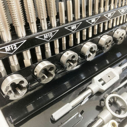 Tap And Die Set Metric 32 Piece Hss With Wrenches - Toolzone KDPTP107