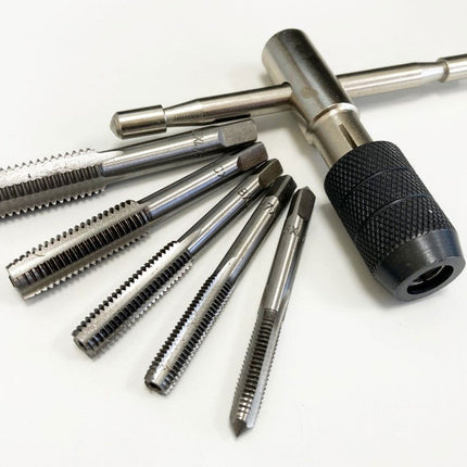 Tap Wrench Set 6 Piece With Metric Taps M6-M12 Alloy Steel - Toolzone KDPTP108