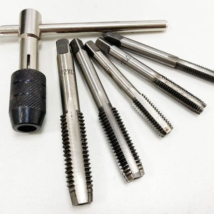 Tap Wrench Set 6 Piece With Metric Taps M6-M12 Alloy Steel - Toolzone KDPTP108