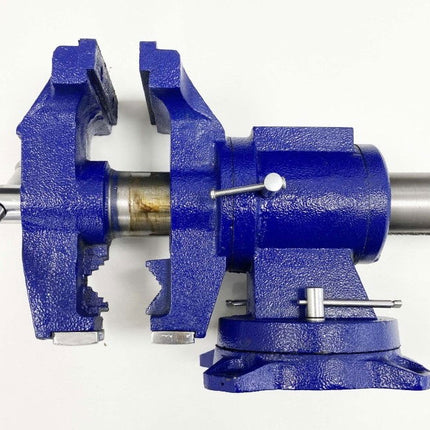 York Vice Rotating Body Pipe Clamp 5 125mm Jaw 360° Swivel Base - Toolzone KDPVC015