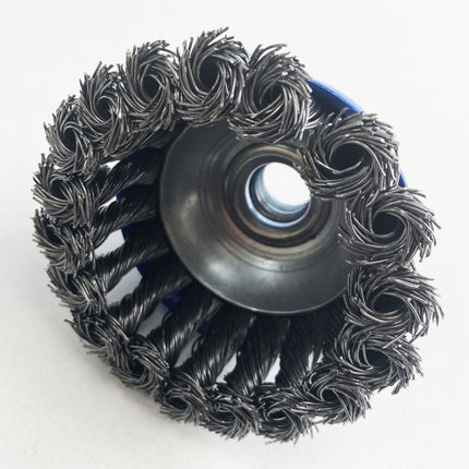 Twist Knot Wire Cup Brush 3 M14 Thread - Toolzone KDPWB001