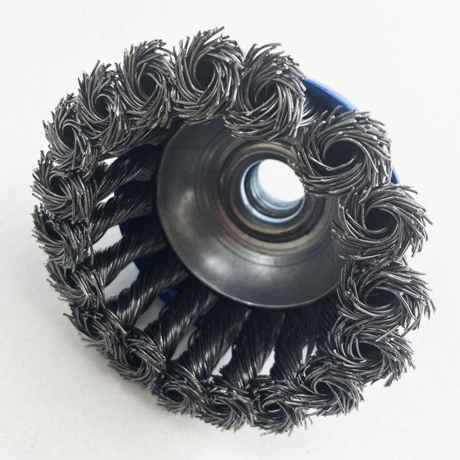 Twist Knot Wire Cup Brush 3 M14 Thread - Toolzone KDPWB001
