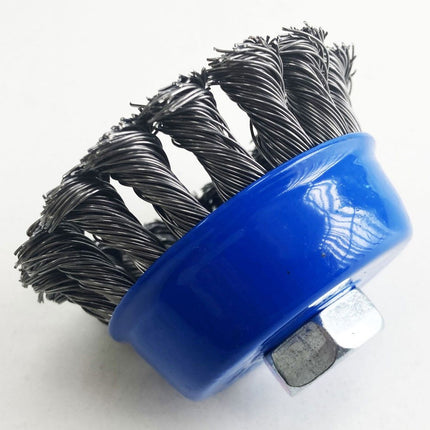 Twist Knot Wire Cup Brush 3 M14 Thread - Toolzone KDPWB001