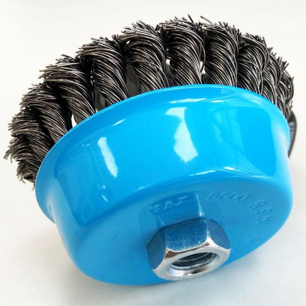 Twist Knot Wire Cup Brush 4 M14 Thread - Toolzone KDPWB002