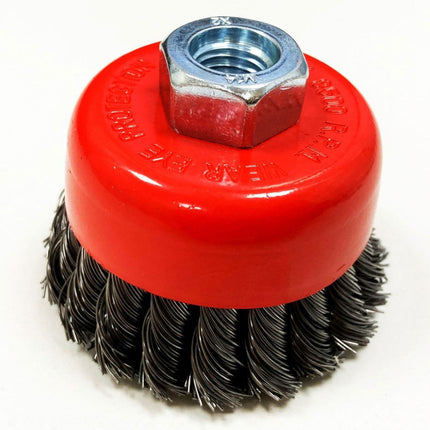 Knot Cup Brush Professional M14 80mm Outside Diameter - Toolzone KDPWB004