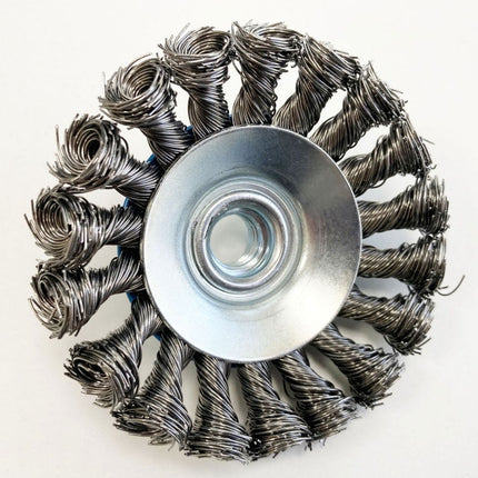 Semi Flat Knot Wire Wheel 4 M14 - Toolzone KDPWB005
