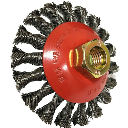 Semi Flat Wire Wheel Professional M14 100mm - Toolzone KDPWB006