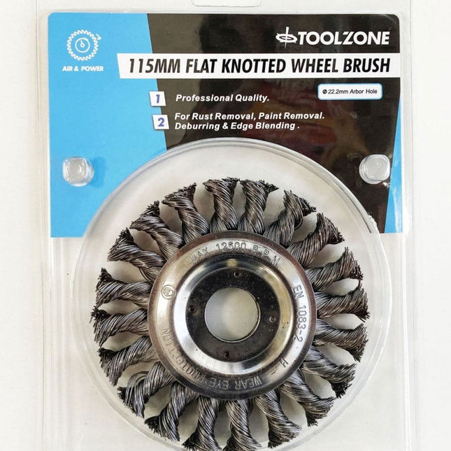 Flat Wire Wheel Professional 22.2mm Bore - Toolzone KDPWB007