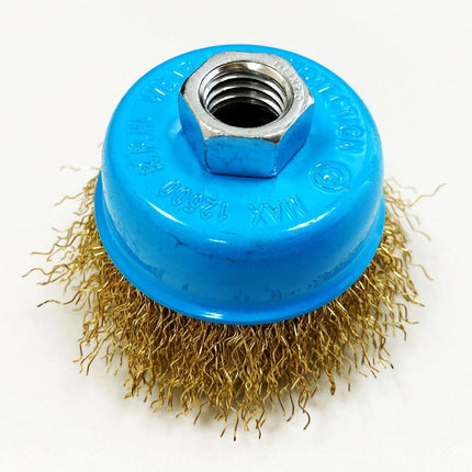 Crimped Wire Cup Brush 65mm M14 Thread - Toolzone KDPWB009
