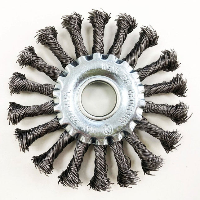 Twist Knot Wire Wheel 115 x 22.2mm - Toolzone KDPWB011