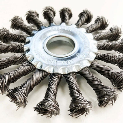 Twist Knot Wire Wheel 115 x 22.2mm - Toolzone KDPWB011