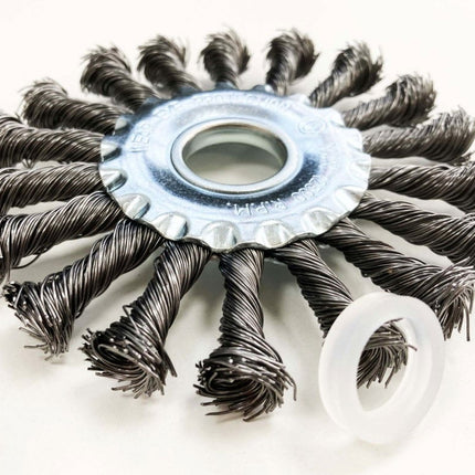 Twist Knot Wire Wheel 115 x 22.2mm - Toolzone KDPWB011