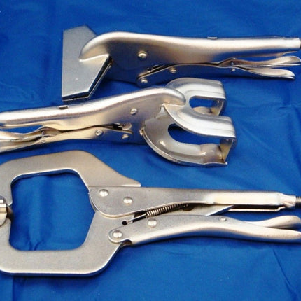 Weld Clamp Set 3 Piece 11 C Clamp 10 Sheet Clamp 10 Claw Clamp - Toolzone KDPWH025