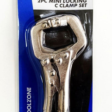 Locking C Clamp Set Mini 2 Piece 4 - Toolzone KDPWH041