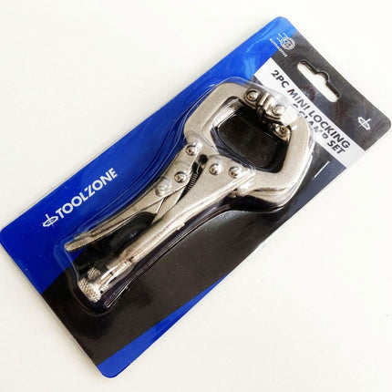 Locking C Clamp Set Mini 2 Piece 4 - Toolzone KDPWH041