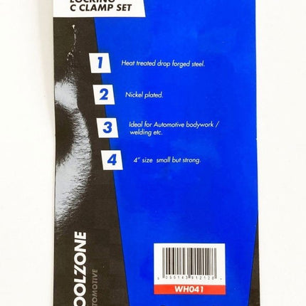 Locking C Clamp Set Mini 2 Piece 4 - Toolzone KDPWH041