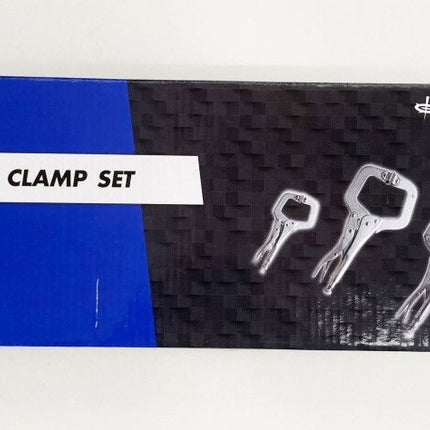C Clamp Set 3 Piece 6 11 18 With Swivel Pads - Toolzone KDPWH042