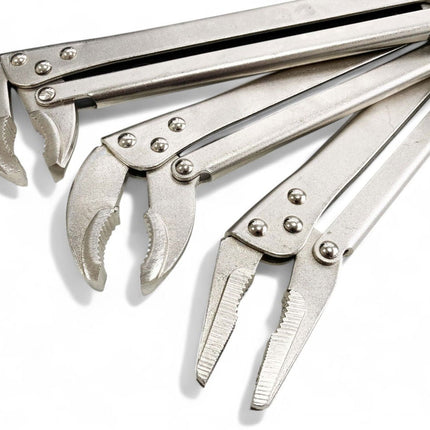 Locking Plier Set 3 Piece 15 Straight 45 Degree 90 Degree - Toolzone KDPWR119