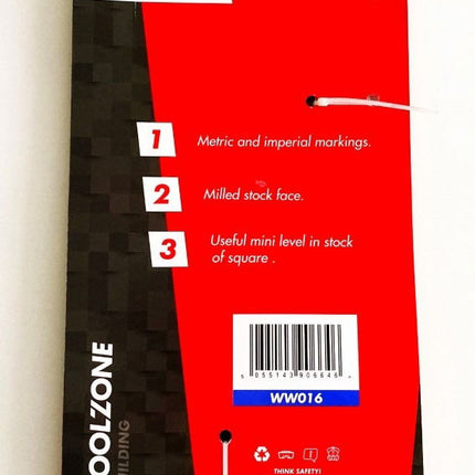 Combination Square 12 Metric And Imperial - Toolzone KDPWW016