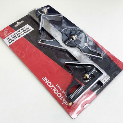 Combination Square 12 With Protractor Metric And Imperial - Toolzone KDPWW017