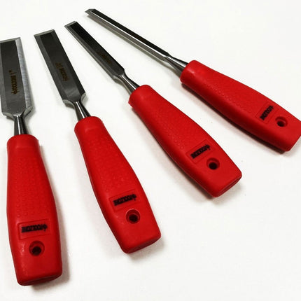 Chisel Set Plastic Handle 4PC 1/4, 1/2, 3/4, 1 - Toolzone KDPWW040