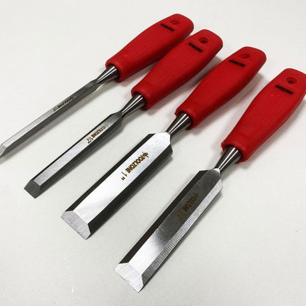 Chisel Set Plastic Handle 4PC 1/4, 1/2, 3/4, 1 - Toolzone KDPWW040