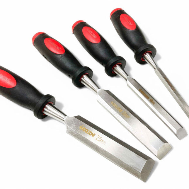 Chisel Set Soft Grip Handle 4PC 1/4, 1/2, 3/4, 1 - Toolzone KDPWW041