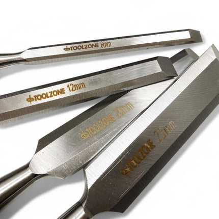 Chisel Set Soft Grip Handle 4PC 1/4, 1/2, 3/4, 1 - Toolzone KDPWW041