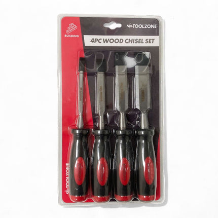 Chisel Set Soft Grip Handle 4PC 1/4, 1/2, 3/4, 1 - Toolzone KDPWW041