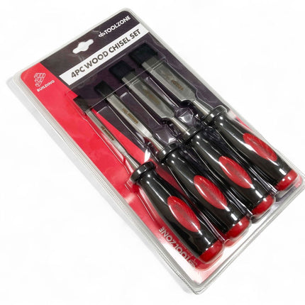 Chisel Set Soft Grip Handle 4PC 1/4, 1/2, 3/4, 1 - Toolzone KDPWW041