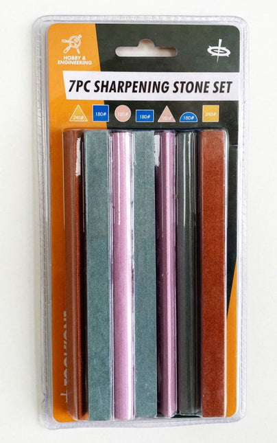 Sharpening Stone Set 7PC 6 180 And 240 Grit Mixed Shapes - Toolzone KDPWW068