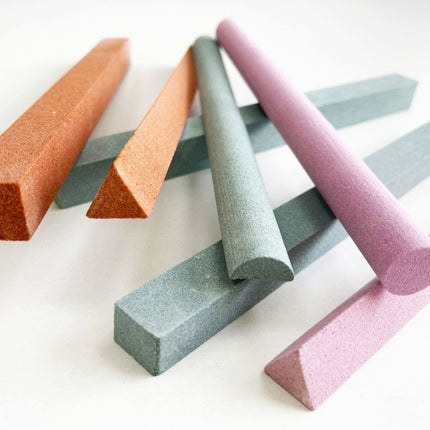 Sharpening Stone Set 7PC 6 180 And 240 Grit Mixed Shapes - Toolzone KDPWW068