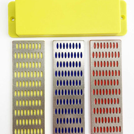 Whetstone Diamond 3PC 6 x 2 180 280 400 Grit With Holder - Toolzone KDPWW069