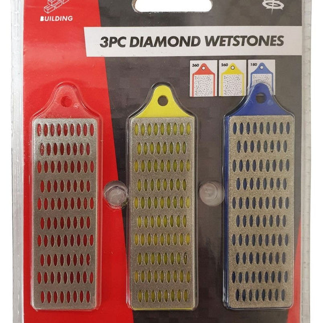 Whetstone Diamond 3PC 1 x 3 180 280 360 Grit - Toolzone KDPWW071
